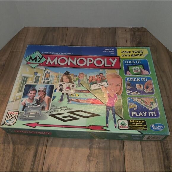 Hasbro My Monopoly Board Game Custom Version Personalized  Ages 8+ Made in USA. - Picture 1 of 9